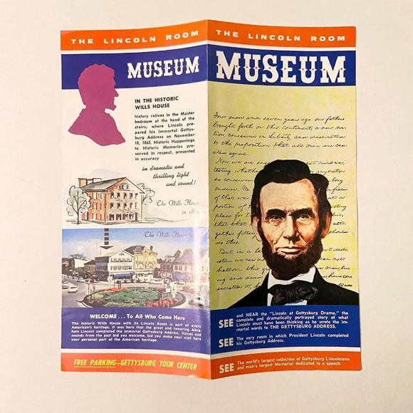 Vintage  The Lincoln Room Museum Pennsylvania Brochures Pamphlets - Picture 4 of 7